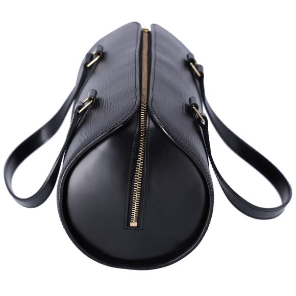 Louis Vuitton Soufflot Epi Handbag M52222 Black Leather LV logo Engraved - Picture 3 of 9